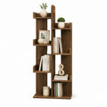 Bücherregal Nussbraun aus Spanplatte asymmetrisch 80 x 30 x 180 cm