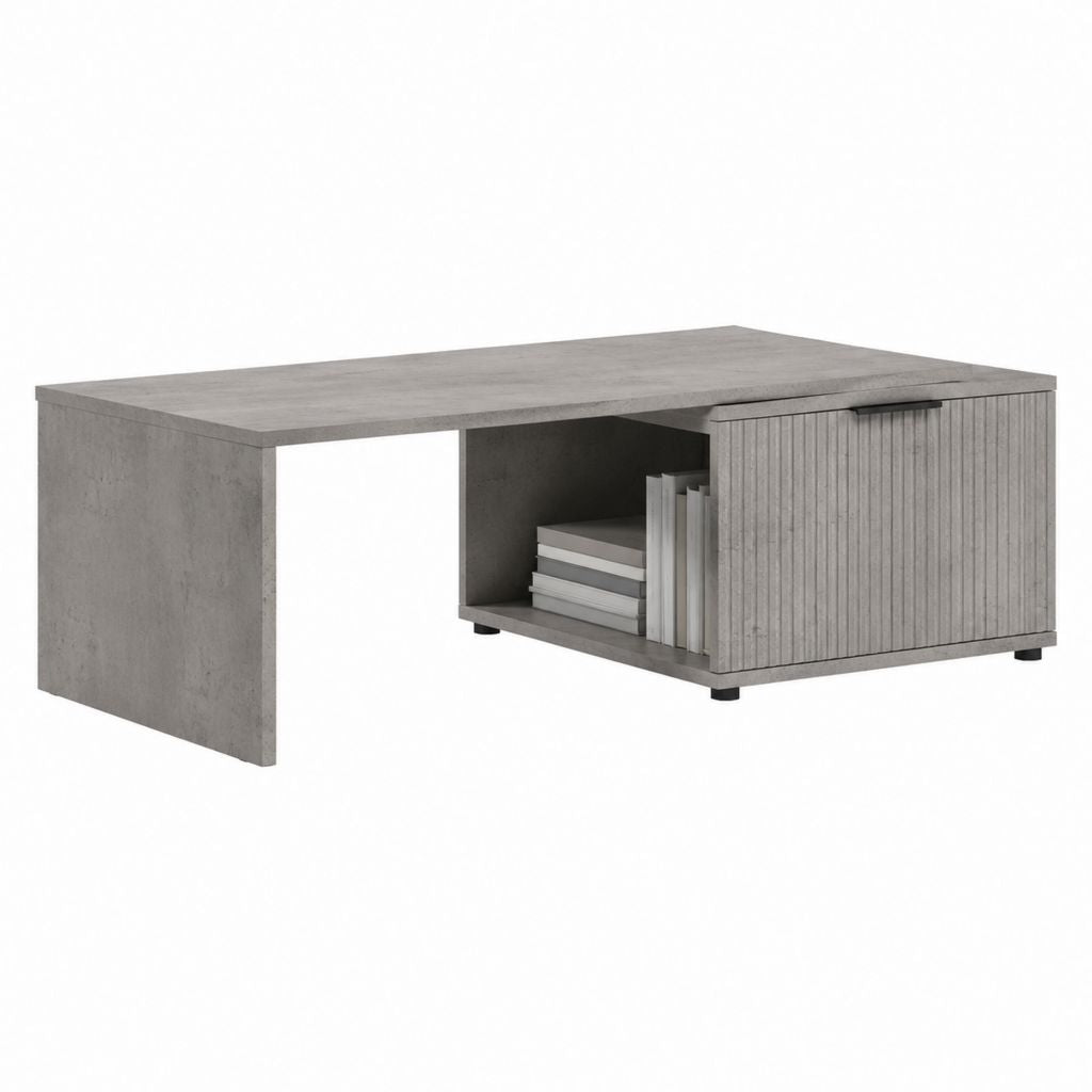 Couchtisch mit Stauraum Grau Spanplatte Rechteckig 120 x 60 x 45 cm