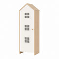 Kinderkleiderschrank Hausform Weiß Eiche MDF 60 x 40 x 180 cm